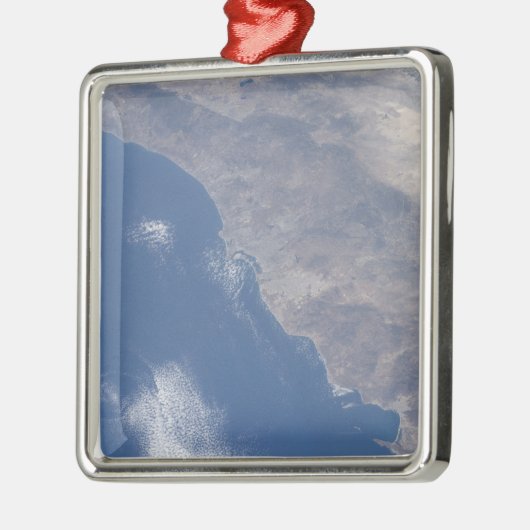 宇宙から見られる南カリフォルニアの一部 メタルオーナメント (左)