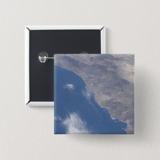 宇宙から見られる南カリフォルニアの一部 缶バッジ (正面&裏面)