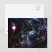 宇宙がフラクタル芸術はがきに衝突するとき ポストカード (正面/裏面)