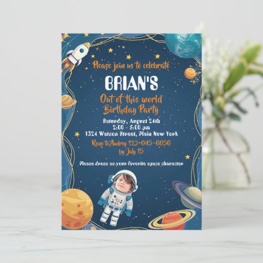 宇宙が世界から出る誕生日 招待状 (スタンド正面)