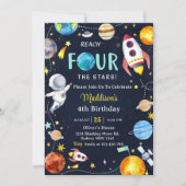 宇宙が四つ星に達する4thバースデームーン 招待状 (正面)