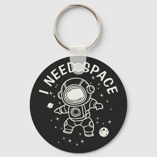 「宇宙が必要だ」 – 宇宙飛行士だけの時間 キーホルダー (正面)