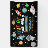 宇宙が生んだカラフルなキュートな誕生日 横断幕 (縦)