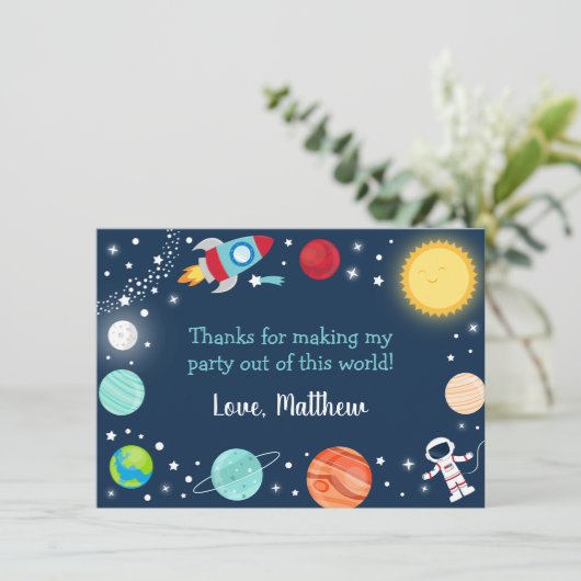 宇宙この世界から誕生日ありがとう サンキューカード (スタンド正面)