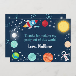 宇宙この世界から誕生日ありがとう サンキューカード