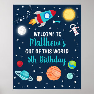宇宙この世界から誕生日歓迎 ポスター
