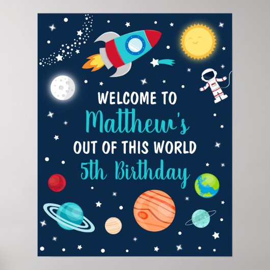 宇宙この世界から誕生日歓迎 ポスター (正面)