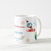 宇宙この世界の先生感謝のマググ コーヒーマグカップ (正面右)