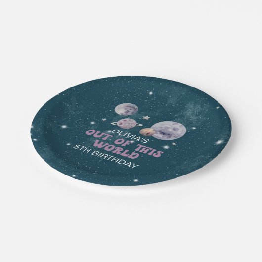 宇宙このWorld Planetsの誕生日 ペーパープレート (アングル)