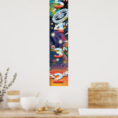 宇宙すごいピンボール機械の成長チャート。 ポスター (キッチン)