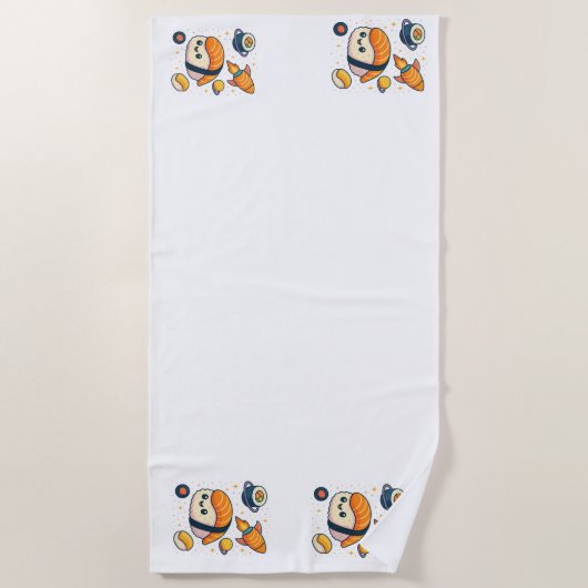 宇宙すし冒険 ビーチタオル (正面)