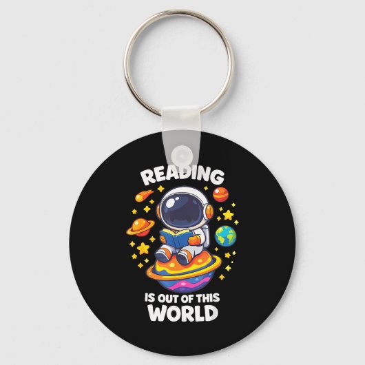 宇宙っぽ可愛い読書スペースブック キーホルダー (正面)