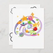 宇宙でおならをするエイリアン 招待状 (正面/裏面)