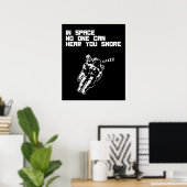 宇宙では、誰もあなたを盗む音が聞こえない(暗) ポスター (ホームオフィス)