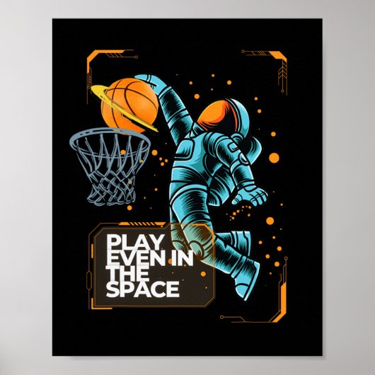 宇宙でもSketll宇宙飛行士がダンキンをプレイ ポスター (正面)