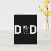 宇宙でダブる宇宙飛行士パパ 太ったお父さん 惑星 カード (黄色い花)