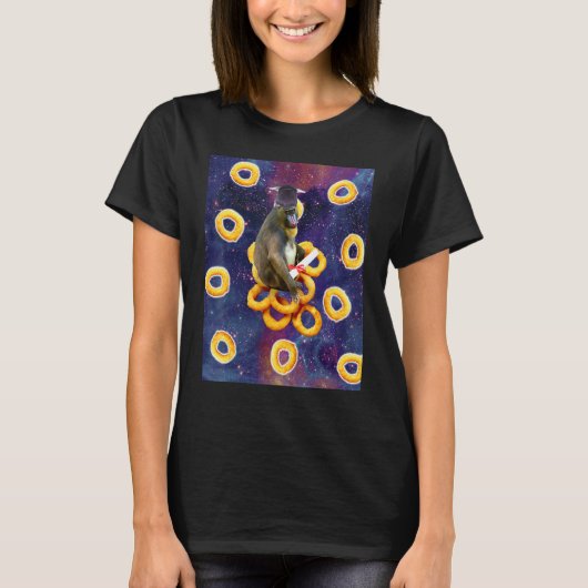 宇宙でベブーンリングや輪を卒業する Tシャツ (正面)