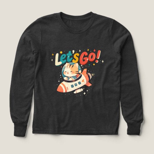 宇宙でロケットに乗る可愛い宇宙飛行士 (デザイン正面)