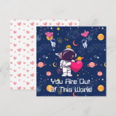 宇宙で一番すてきな人! - スペースをテーマにしたバレンタイン シーズンカード (正面/裏面)