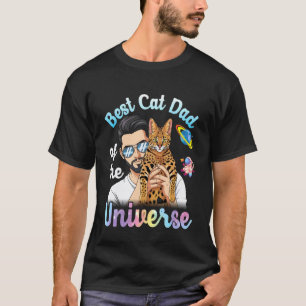宇宙で一番の猫パパ 父とサバンナ Tシャツ
