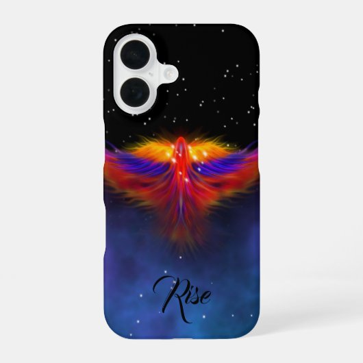 宇宙で不死鳥のように蘇る iPhone 16ケース (裏面)
