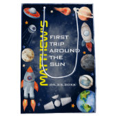 宇宙で初めての誕生日 ミディアムペーパーバッグ (裏面)