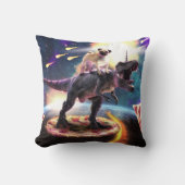 宇宙で恐竜のユニコーンに乗ったプグ クッション (正面)