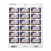 宇宙で恐竜のユニコーンに乗ったプグ ラベル (フルシート)