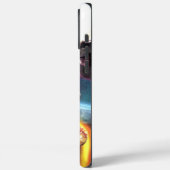 宇宙で恐竜のユニコーンに乗ったプグ Case-Mate iPhoneケース (裏面 / 左)
