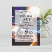 宇宙で恐竜のユニコーンに乗る猫               招待状 (スタンド正面)