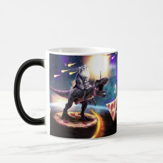 宇宙で恐竜のユニコーン モーフィングマグカップ (左)