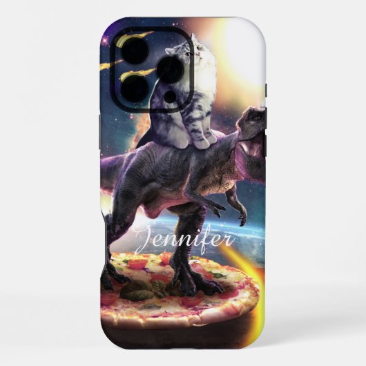 宇宙で恐竜のユニコーン iPhoneケース (裏面)