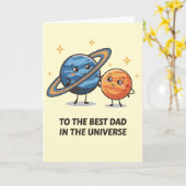 宇宙で最高のパパへ おもしろい父の日 カード (黄色い花)