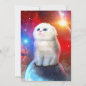 宇宙で泣く猫 招待状 (裏面)