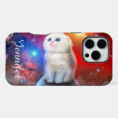 宇宙で泣く猫 iPhoneケース (裏面横)