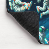 宇宙で猫がバスケットボールをする - 宇宙飛行士とのコラボレーション マウスパッド (コーナー)