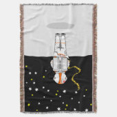宇宙で短い間引きを受けた宇宙飛行士 スローブランケット (正面縦)