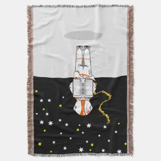 宇宙で短い間引きを受けた宇宙飛行士 スローブランケット (正面縦)