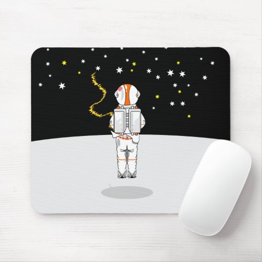宇宙で短い間引きを受けた宇宙飛行士 マウスパッド (マウス)