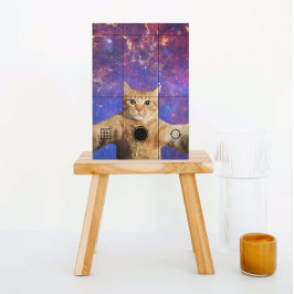 宇宙で自撮る赤いタビー猫 ポストカード