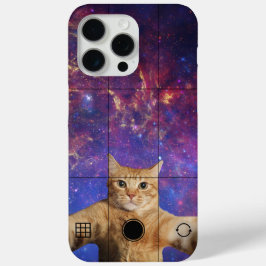 宇宙で自撮る赤いタビー猫 iPhone 15 PRO MAXケース