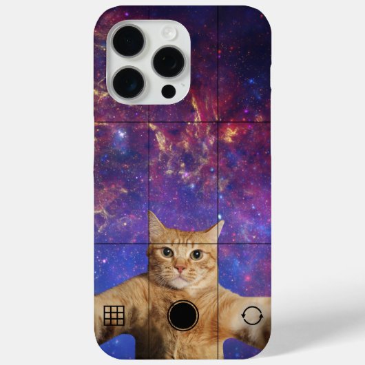 宇宙で自撮る赤いタビー猫 Case-Mate iPhoneケース (裏面)