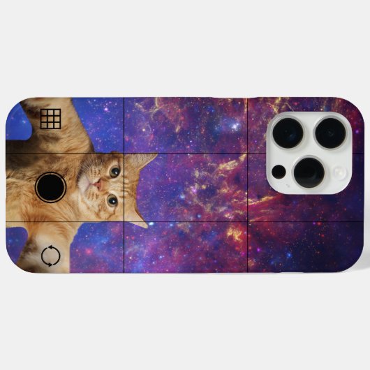 宇宙で自撮る赤いタビー猫 Case-Mate iPhoneケース (裏面 (横))