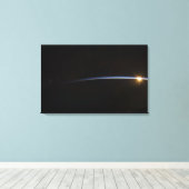 宇宙で表示される日の出 キャンバスプリント (インサイチュ (ウッドフロア))