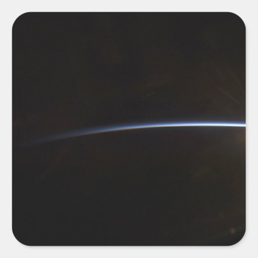 宇宙で表示される日の出 スクエアシール (正面)