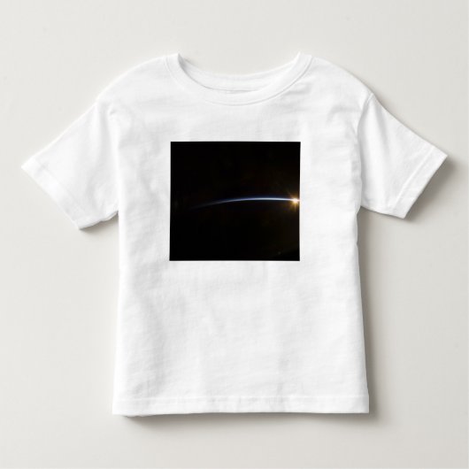 宇宙で表示される日の出 トドラーTシャツ (正面)