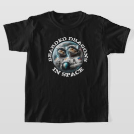 宇宙で遊ぶヒゲトカゲ Tシャツ