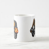 宇宙で野球をする宇宙飛行士 コーヒーマグカップ (中央)