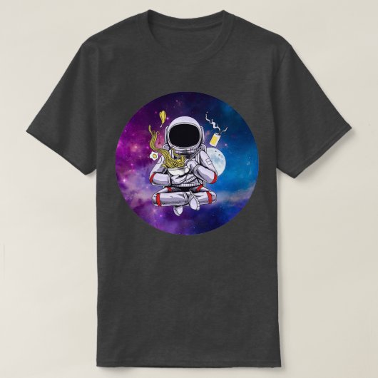宇宙で飢えた宇宙飛行士 Tシャツ (デザイン正面)
