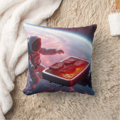 宇宙で鶏肉を揚げる宇宙飛行士 – おもしろい & Uniqu クッション (ブランケット)